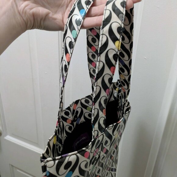 vinyl black / white / multicolor pattern tote bag by paperchase - Picture 2 of 6